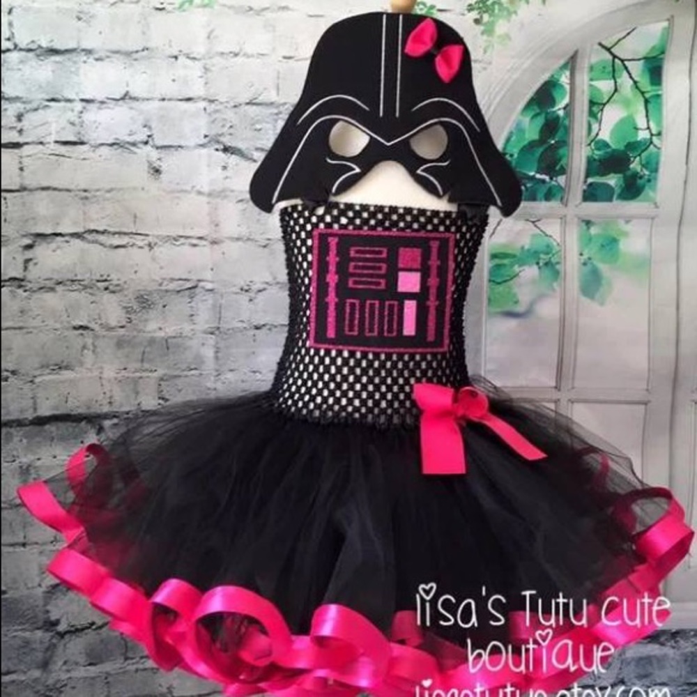 Darth vader girls costume tutu with mask size 4-5